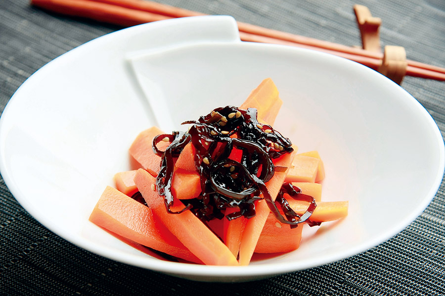 にんじんの甘酢漬け ごま昆布あえ