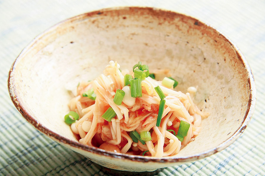 キムチとえのきの納豆あえ