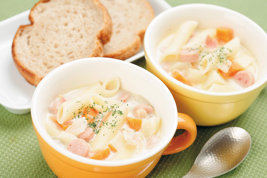 ペンネ入りチャウダー