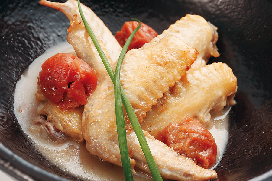 鶏手羽先の梅煮