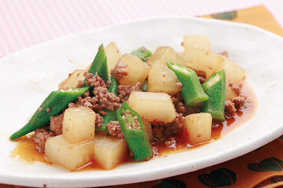 牛ひき肉と大根の中華風炒め