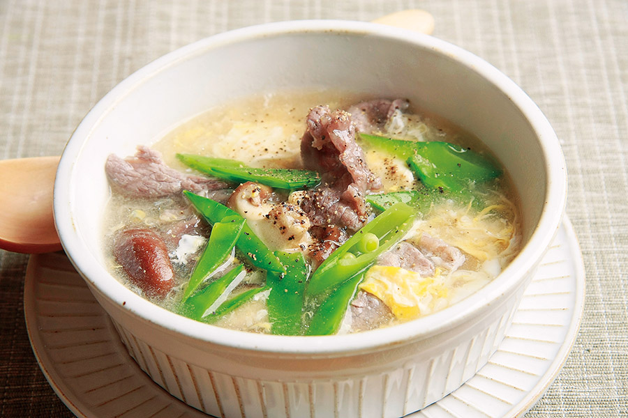 牛肉と卵のスープ