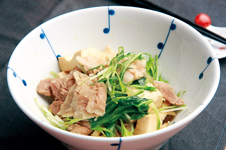 豚肉と豆腐と玉ねぎの炒め煮