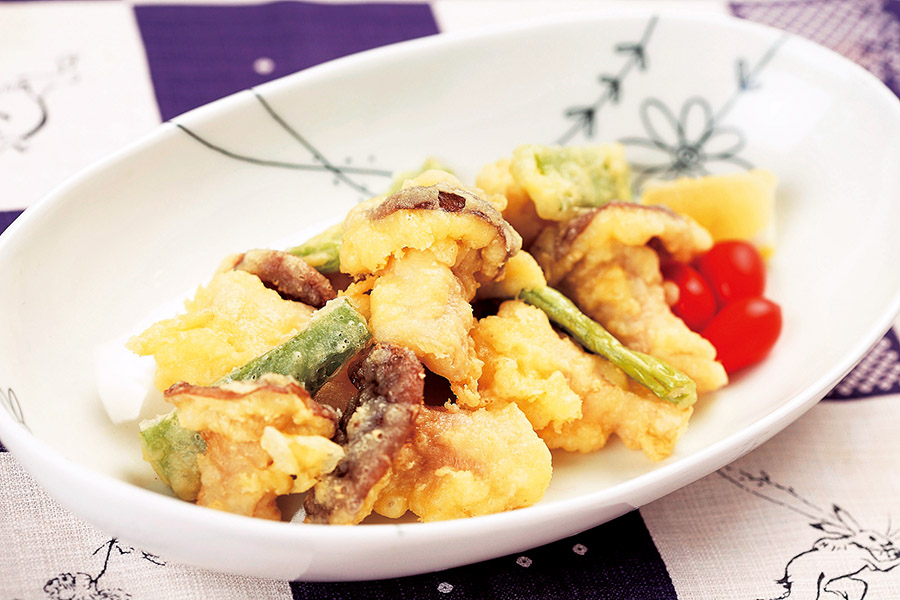 エリンギといんげんのパルメザンチーズ揚げ