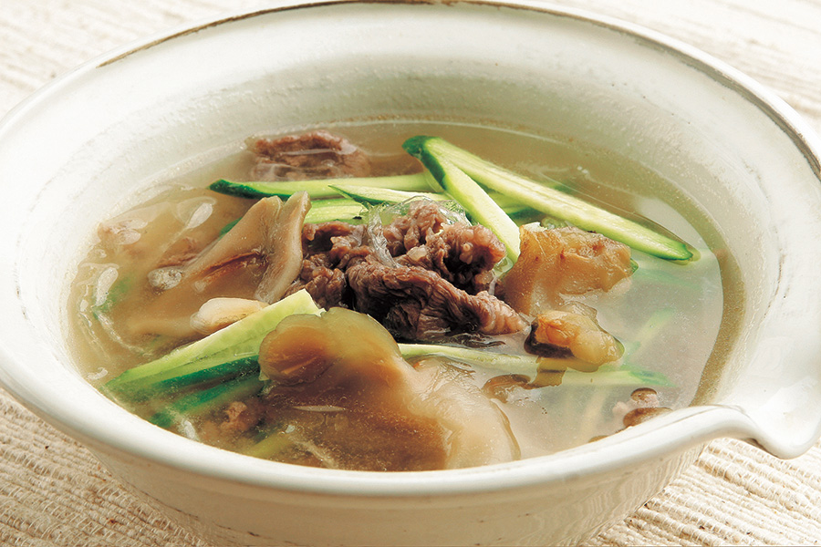 牛肉とザーサイのヘルシースープ