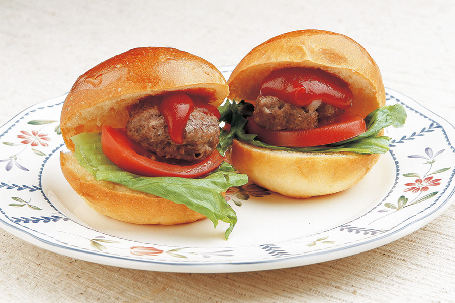 手作りレンジハンバーガー