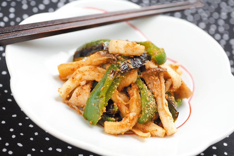 焼きピーマンのごまあえ