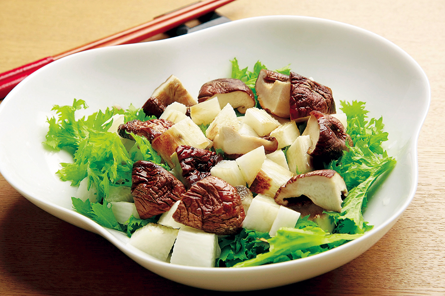 焼きしいたけと長いものさっぱりサラダ