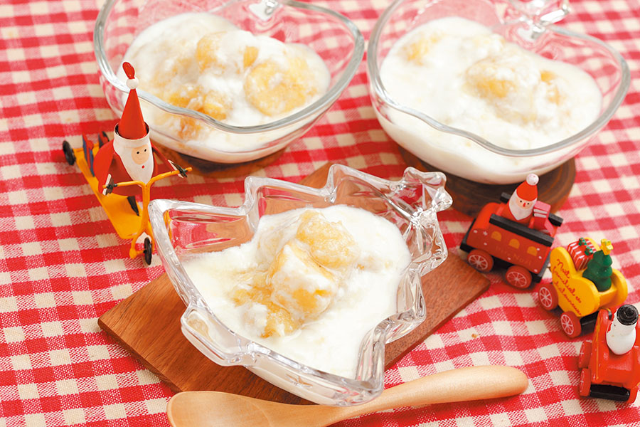 焼きバナナのヨーグルトあえ