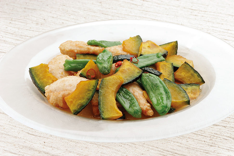 かぼちゃととりささみの揚げ南蛮