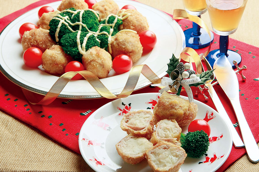 クリスマス風 豚ロールコロッケ