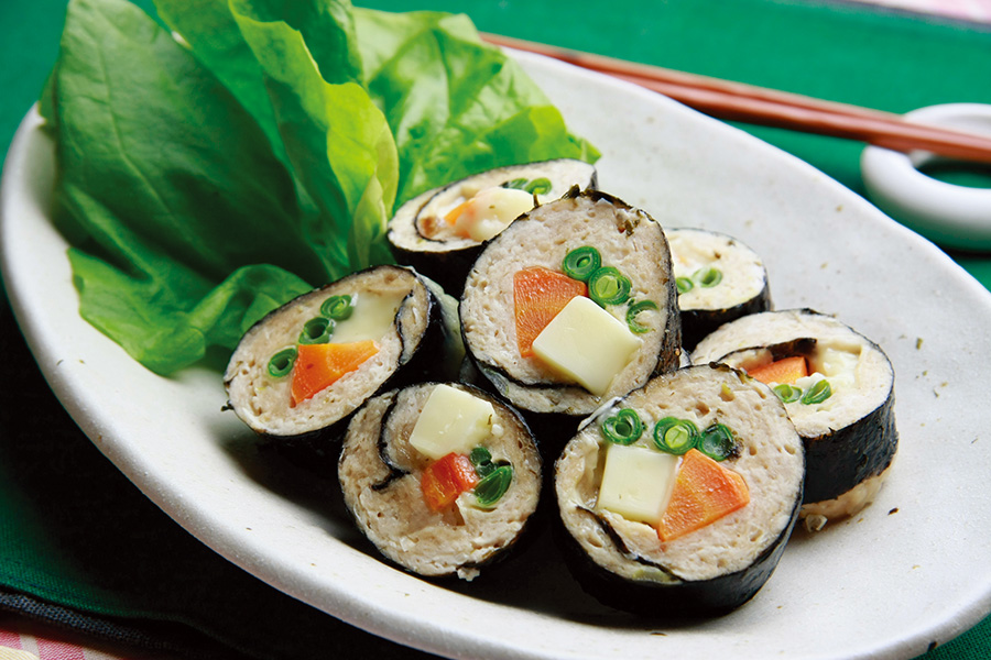 鶏ひき肉のチーズ巻き