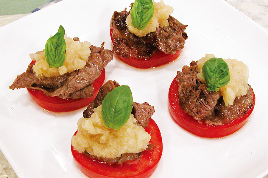 牛肉のソテー レモンおろしソース