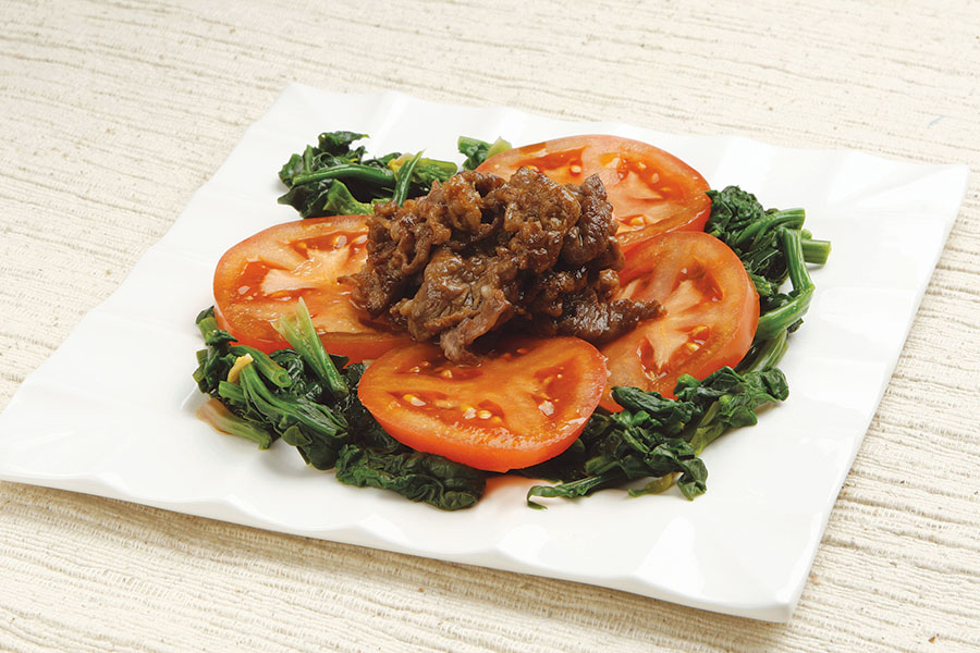 牛肉とトマトのあえもの