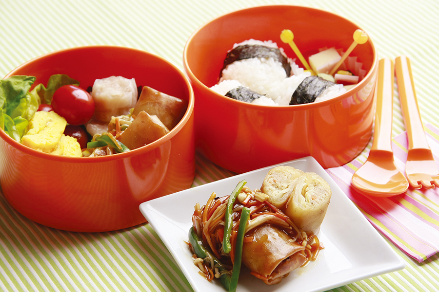 五目春巻 甘酢あんかけ