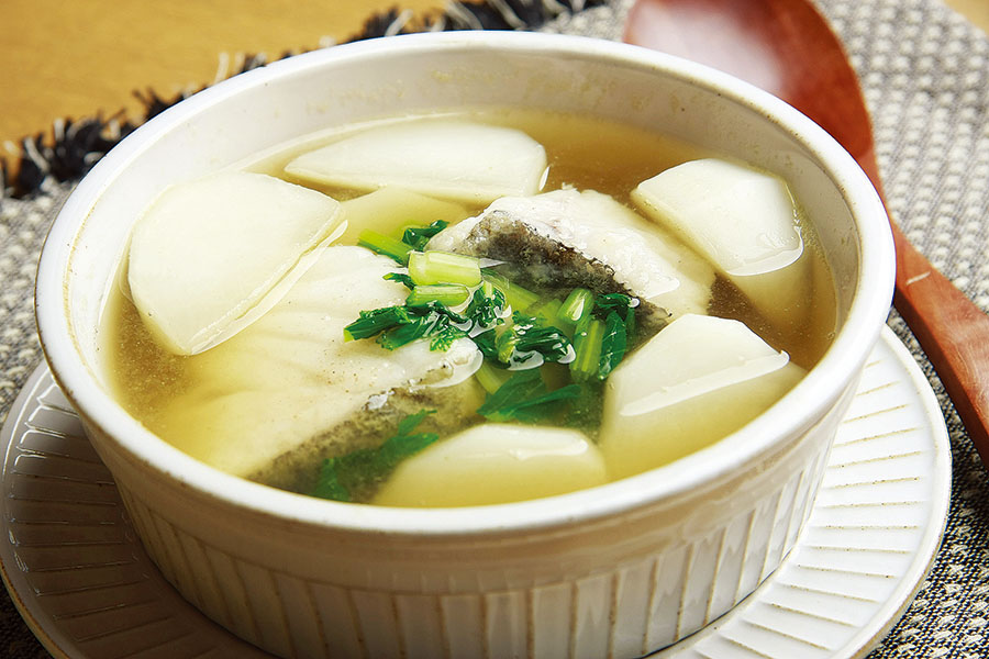 かぶとたらのこんぶ茶風味とろっとスープ