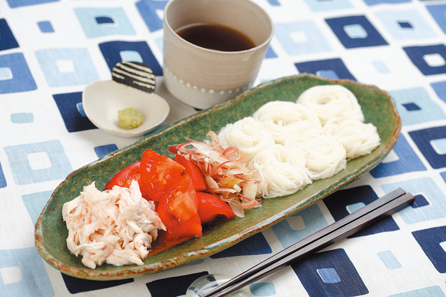 トマトたっぷりそうめん