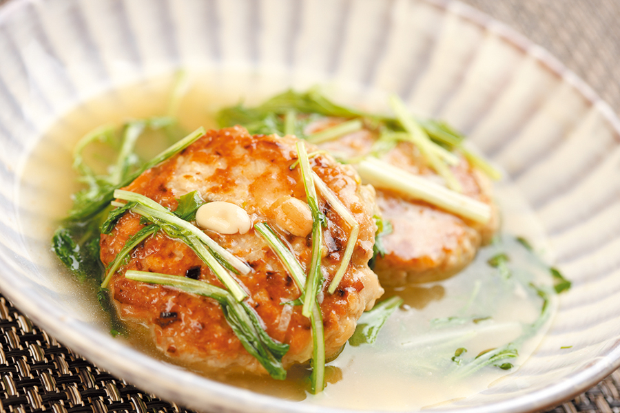 梅こんぶ茶風味の和風ハンバーグ