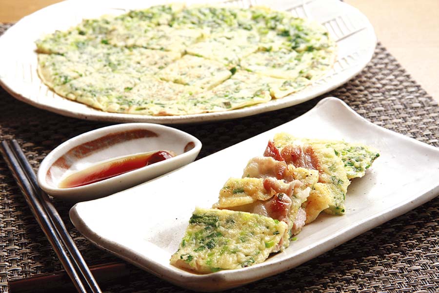 葉ねぎたっぷりチヂミ