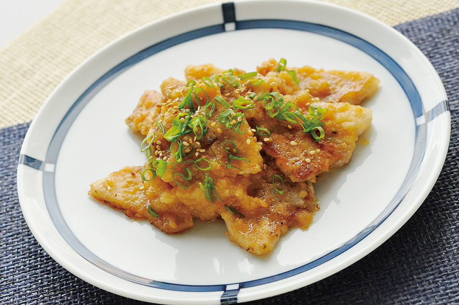 豚バラ肉のおろしポン酢炒め