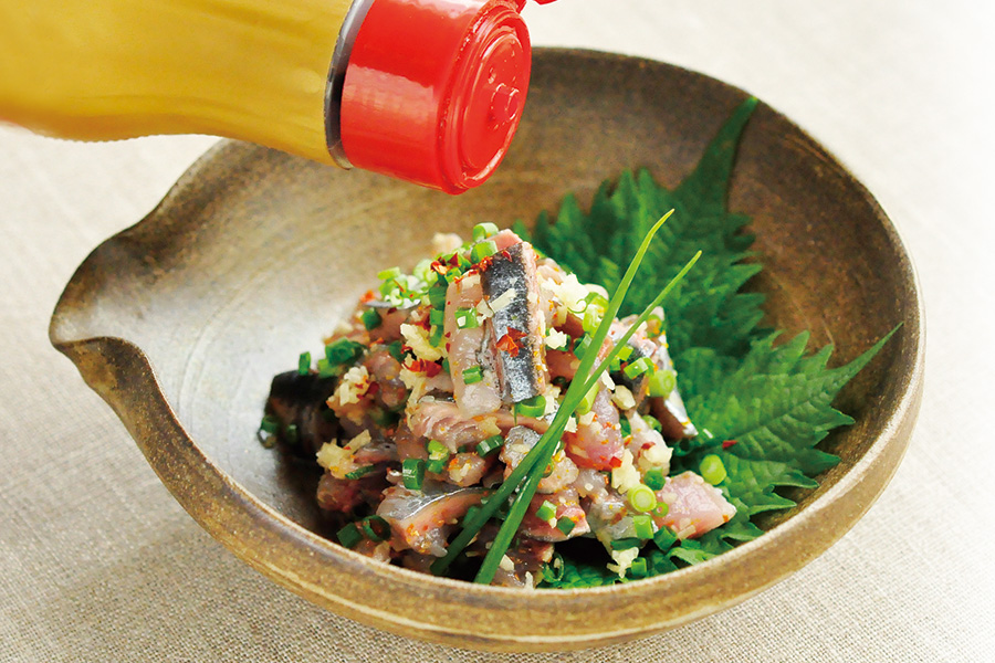 さんまのピリ辛たたき