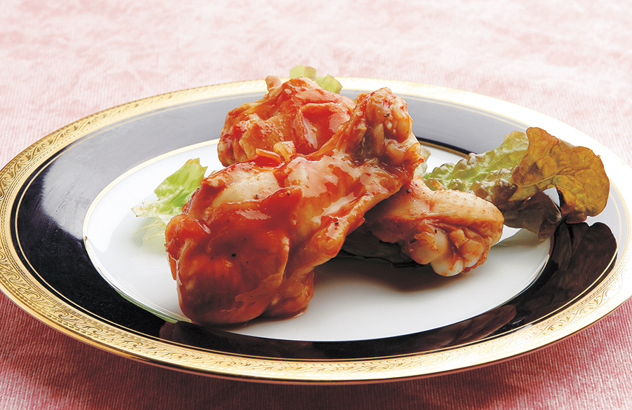 チキンのケチャップ風味漬け