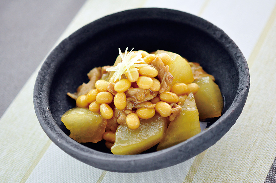 大豆と冬瓜の煮物