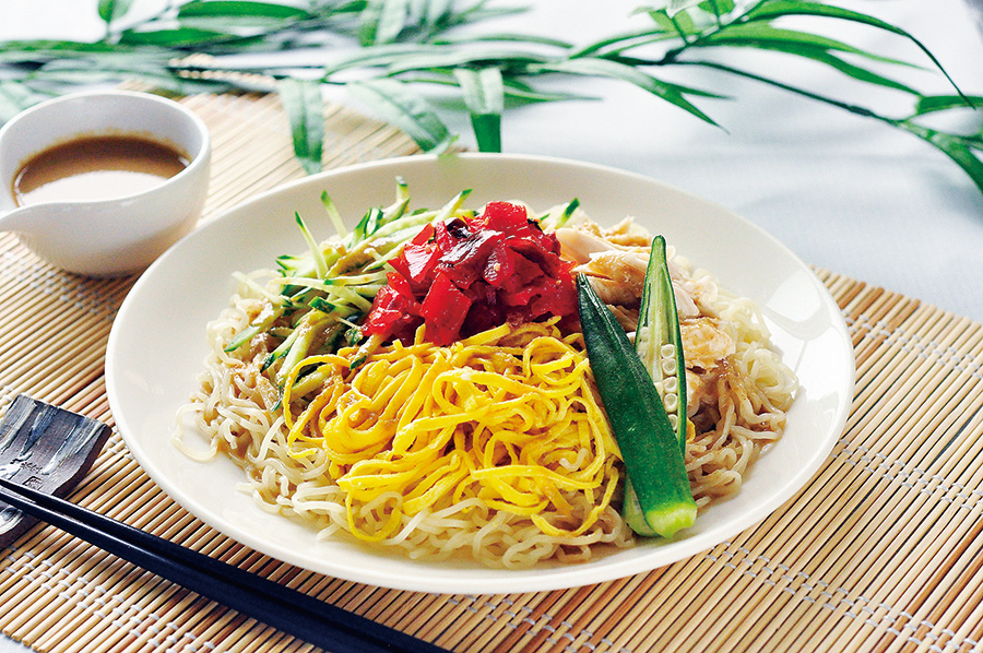 福神漬けたっぷり冷やし中華